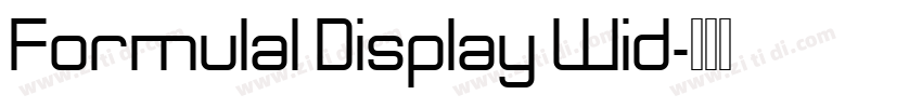 Formula1 Display Wid字体转换